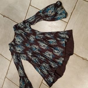 Free People blouse with bell sleeves